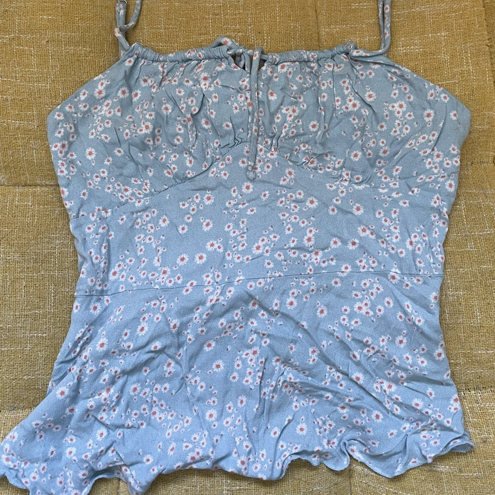 Light blue top